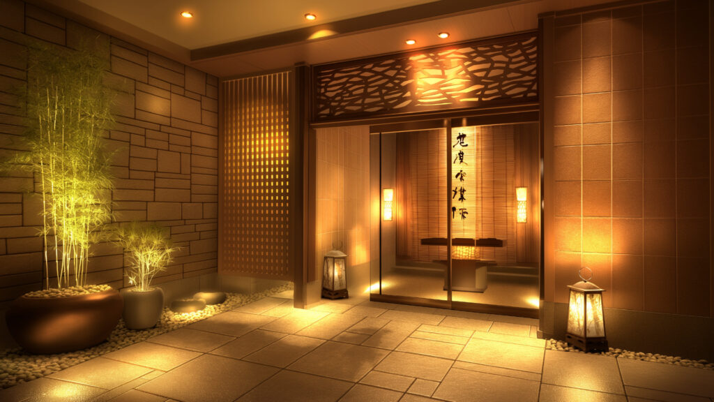 挿絵１
花影エントランス　斜めアングル
===