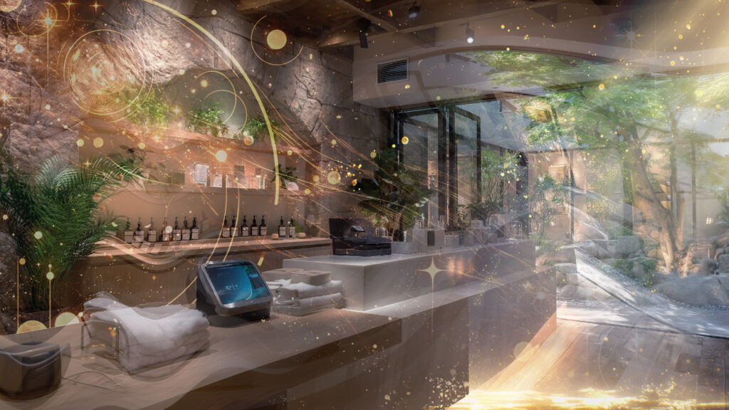 Illustration 4: The room responding, distorted space restored