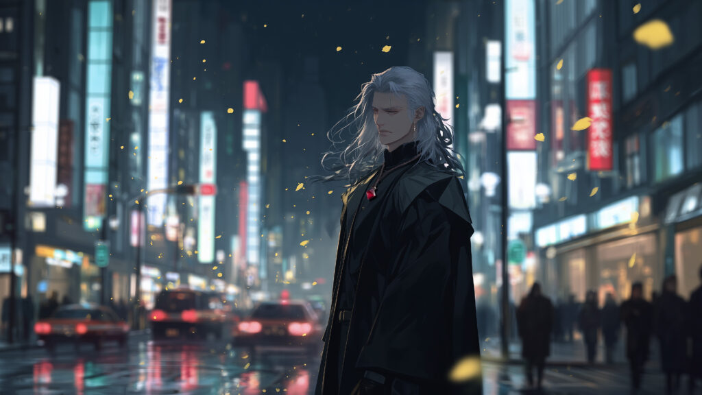Illustration 6: Takano in the streets of Tokyo