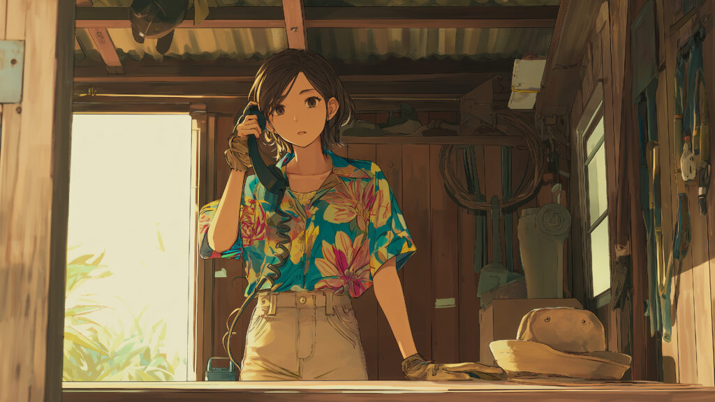 Illustration 2: Farmer’s daughter on the phone
