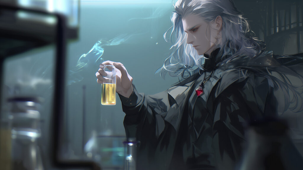 Illustration 4: Takano examining the ferment