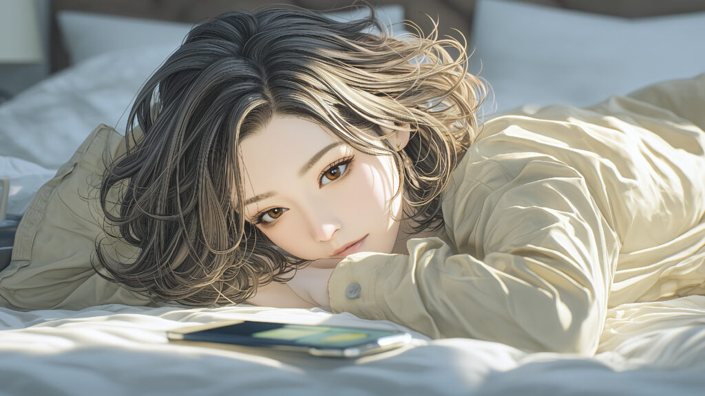 [Illustration 2: Naomi unable to rise from bed]