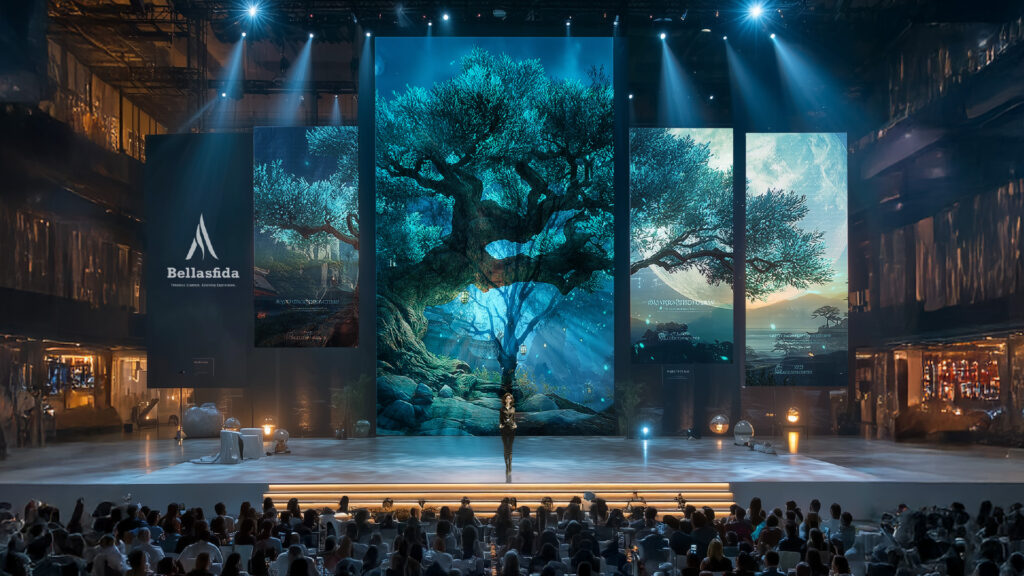 [Illustration 6: Naomi, confident on stage]