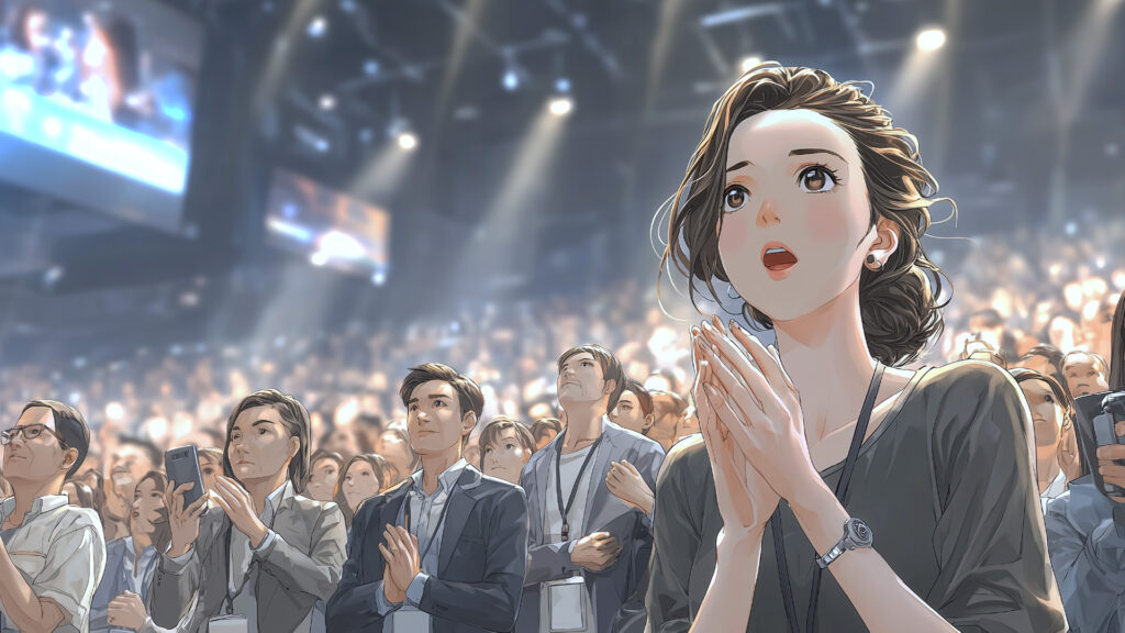 [Illustration 9: The audience’s powerful response]