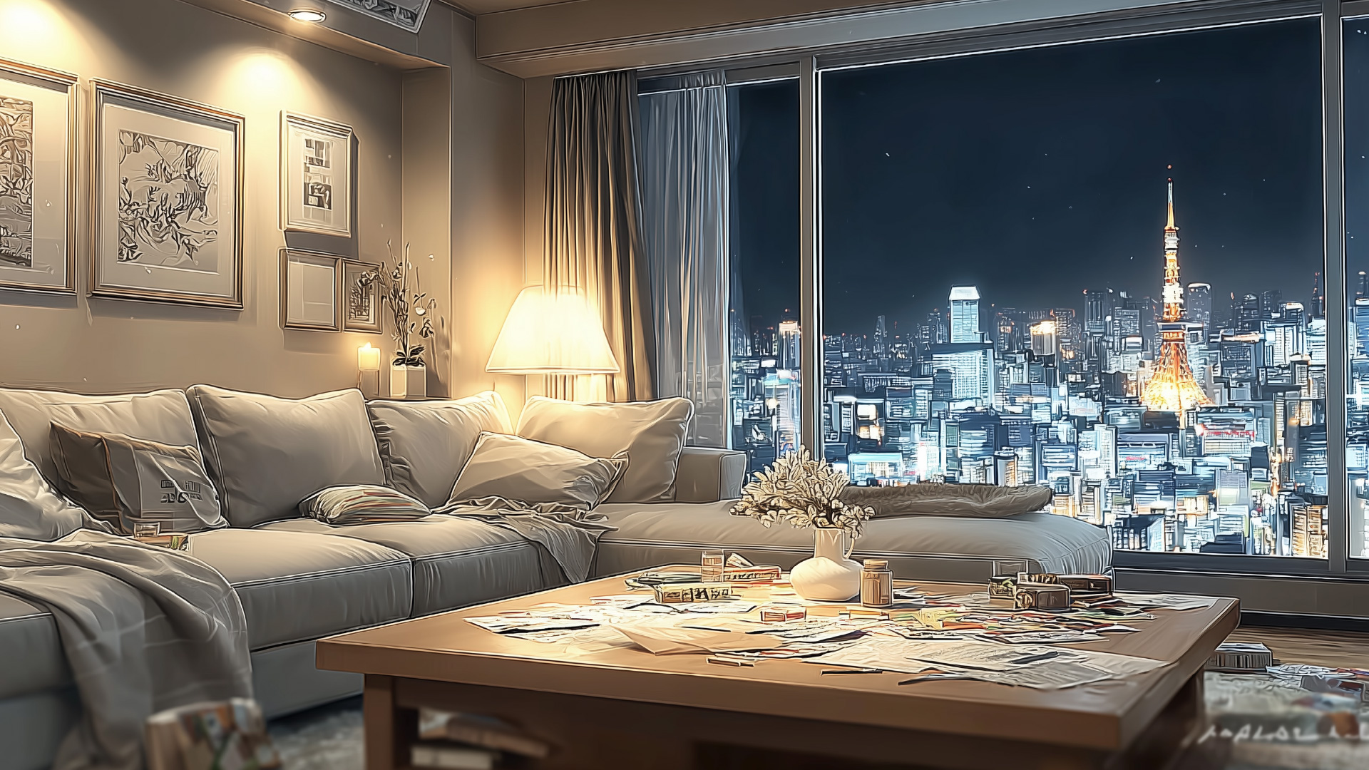 挿絵6
家族のいないリビング
===