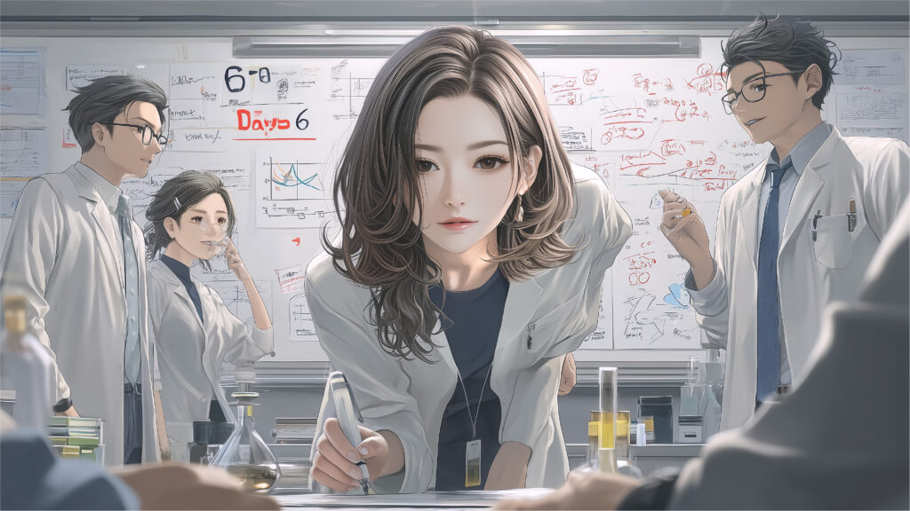 挿絵5
DAY 6
研究室で打ち合わせ
===