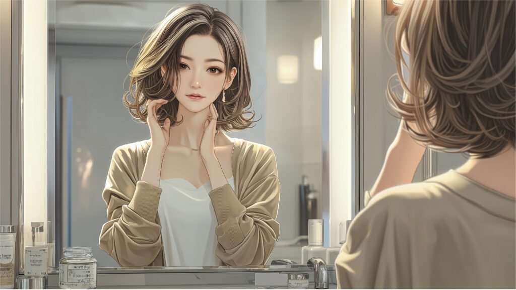 挿絵7
奈緒美が会社のサニタリールームの効果を実感する
===