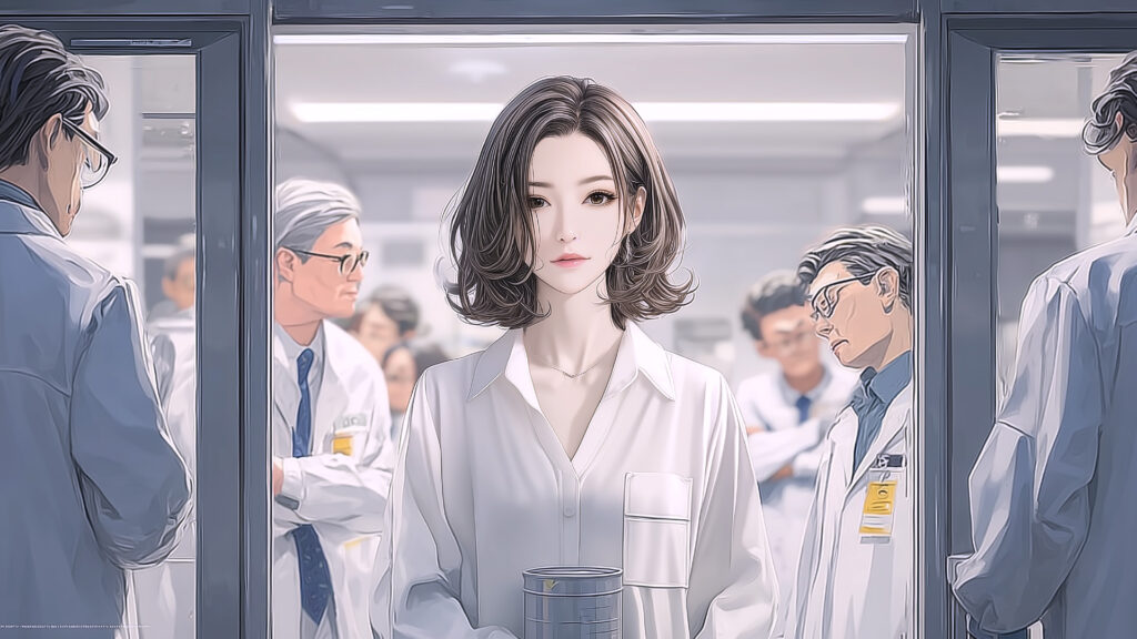 挿絵2
奈緒美が研究室に行く
===