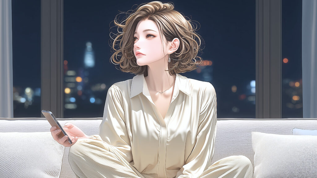 [Illustration 8: Naomi sending her reply message to Takano Kodama]